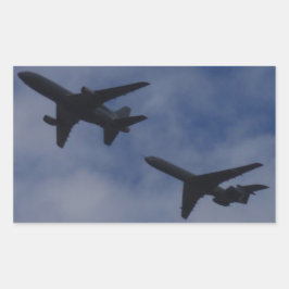 Tristar und VC10 Rechteckiger Aufkleber