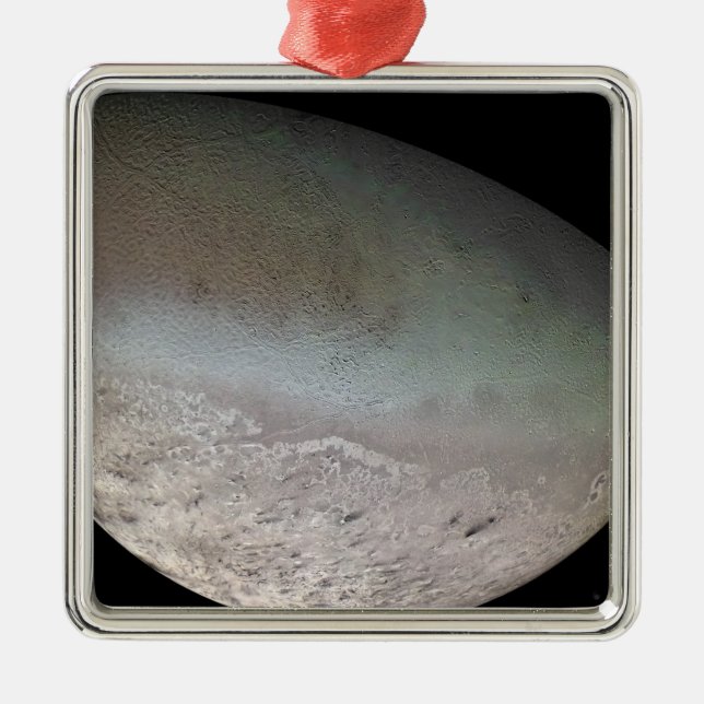 Triton, der größte Mond des Planeten Neptun Ornament Aus Metall (Vorne)