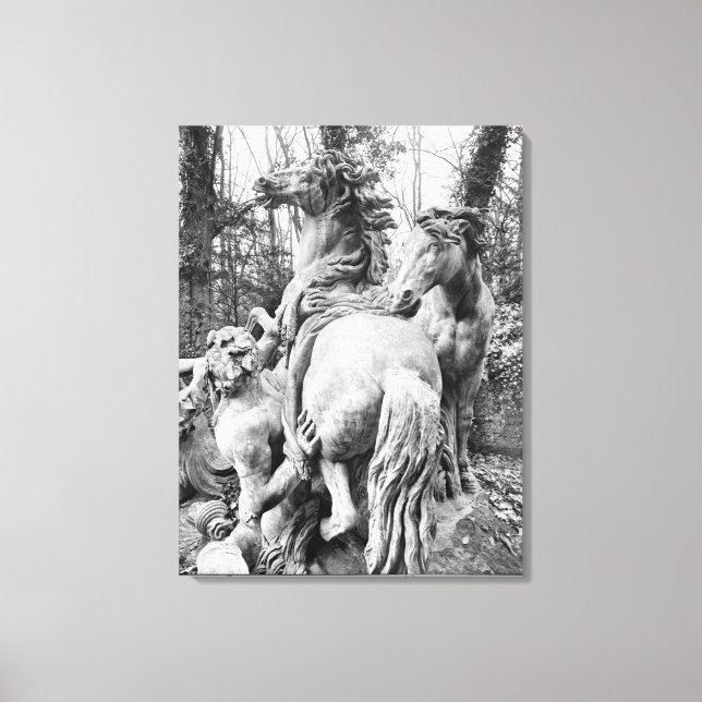 Tritonen, die zwei Pferde der Sonne pflegen Leinwanddruck (Vorderseite)