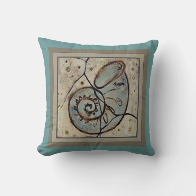 Tritonshorn ~ Küstenkissen Kissen (Vorderseite)