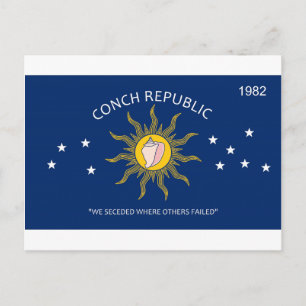 Tritonshorn-Republik-Flagge Postkarte