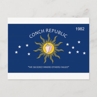 Tritonshorn-Republik-Flagge Postkarte