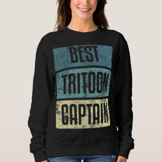Tritoon-Beste-Kapitän-Boot-Sprüche Sweatshirt
