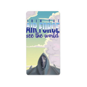 Tritt dem Luftwaffenposter bei. Adressaufkleber