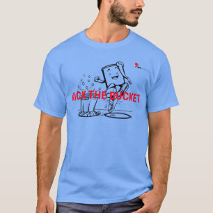 "Tritt den Eimer" T-Shirt   Lustige Redewendung Gr
