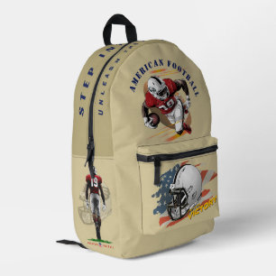 Tritt ein in den Sieg American Football   Bedruckter Rucksack