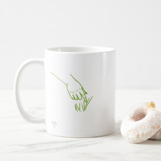 Tritt Gras Kobold Hand Daryl Linienkunst Lustiger  Kaffeetasse
