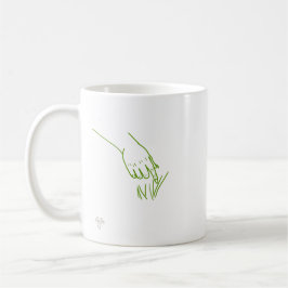 Tritt Gras Kobold Hand Daryl Linienkunst Lustiger Kaffeetasse
