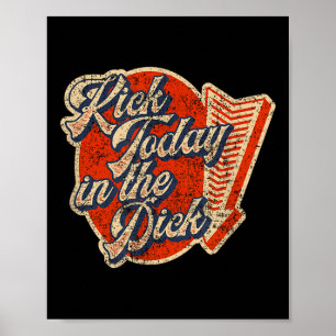 Tritt heute in der Retro-Vintage-lustigen Motivati Poster
