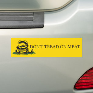 Tritt nicht auf Fleisch lustige Gadsden-Flagge Par Autoaufkleber