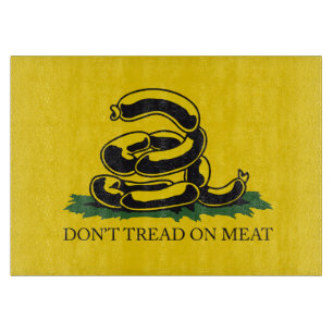 Tritt nicht auf Fleisch lustige Gadsden-Flagge Par Schneidebrett