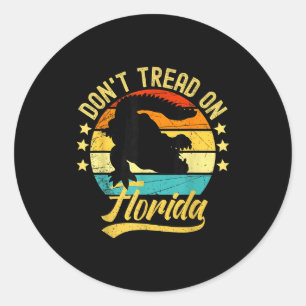 Tritt nicht auf Florida-Alligator Runder Aufkleber