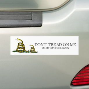 Tritt nicht auf mich oder meinen Sohn Gadsden-Flag Autoaufkleber