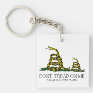 Tritt nicht auf mich oder meinen Sohn Gadsden-Flag Schlüsselanhänger