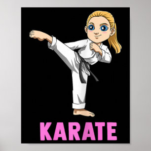 Tritt und Schlag Kid - Süßes Karate Mädchen  Poster