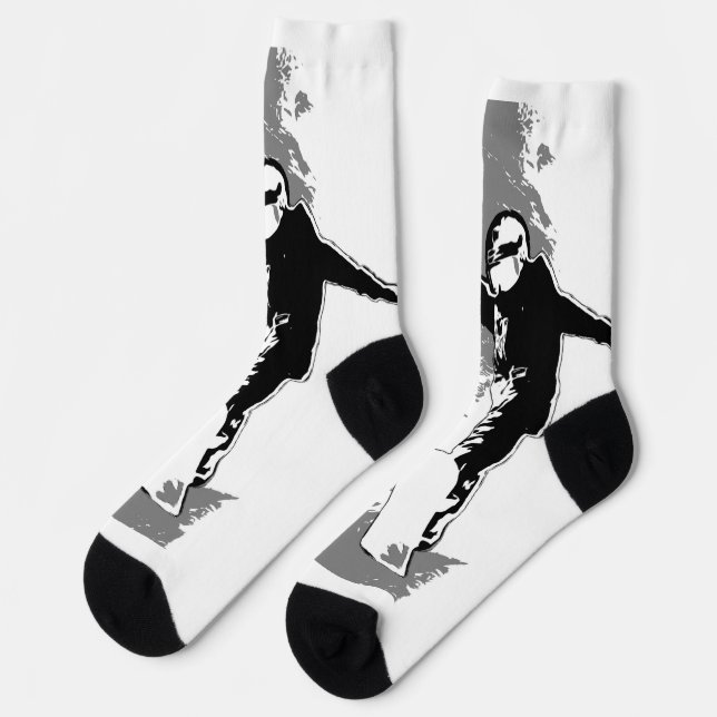 Trittbrettfahrer - Snowboarder Socks Socken (Linkes Detail)
