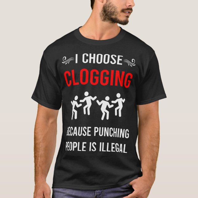 Trittklang Trittklang Holzschuh Trittklang-Tänzer T-Shirt (Vorderseite)