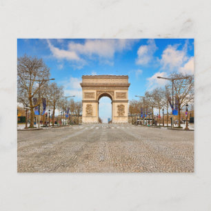 Triumph Arch bei den Champs Elysees in Paris, Fran Postkarte