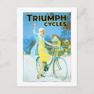Triumph Cycles Fine Vintag Bicycle Poster Postkarte