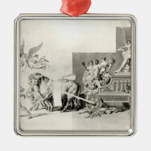 Triumph der französischen Leute über der Monarch Silbernes Ornament