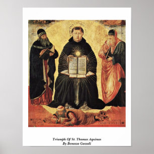 Triumph des hl. Thomas Aquinas von Benozzo Gozzoli Poster