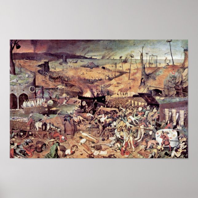 Triumph des Todes durch Bruegel D. Ä. Pieter Poster (Vorne)
