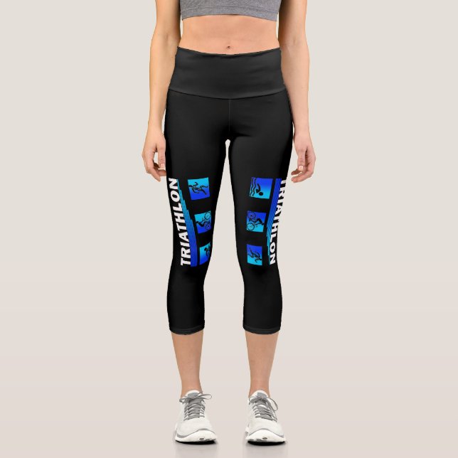 Triumph des Triathlon: Fahren Sie durch das Schwim Capri Leggings (Vorderseite)