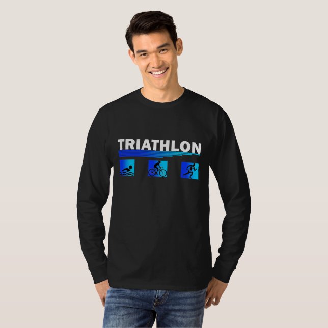 Triumph des Triathlon: Fahren Sie durch das Schwim T-Shirt (Vorne ganz)