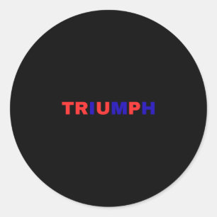 Triumph eines Trump-Anhängers Runder Aufkleber