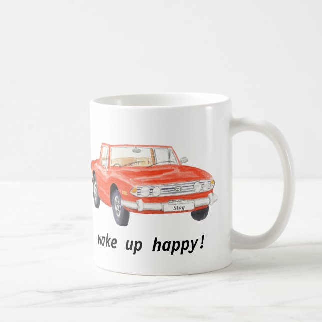Triumph-Hirsch, klassisches rotes Auto "wachen Tasse (Rechts)