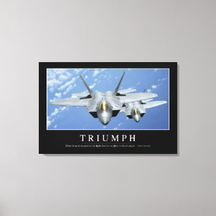 Triumph: Inspiration Zitat 2 Leinwanddruck