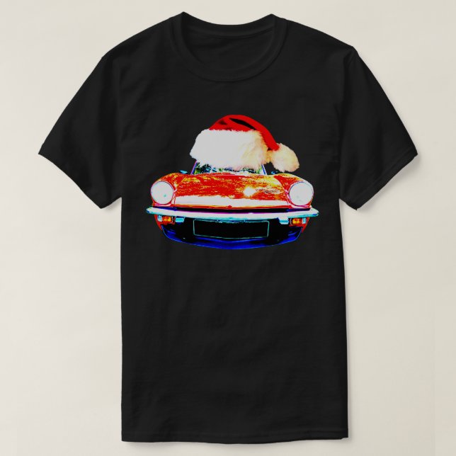 Triumph Spitfire Klassik Weihnachtsausgabe T-Shirt (Design vorne)