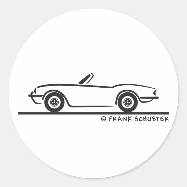 Triumph Spitfire Runder Aufkleber (Vorderseite)