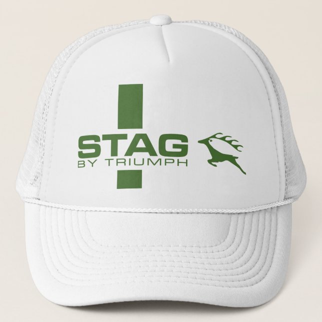 Triumph Stag Car Klassisches Vintages Wanderherd Truckerkappe (Vorderseite)