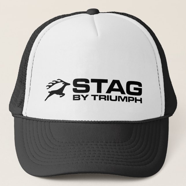 Triumph Stag Car Klassisches Vintages Wanderherd Truckerkappe (Vorderseite)