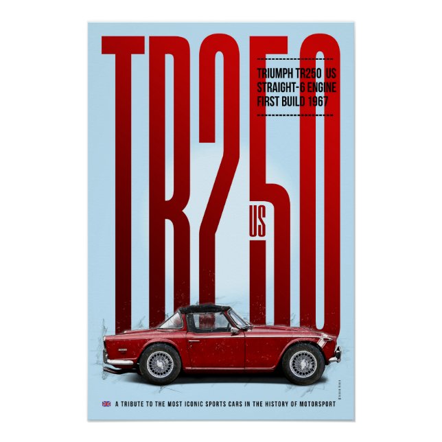 Triumph TR250 Poster (Vorderseite)