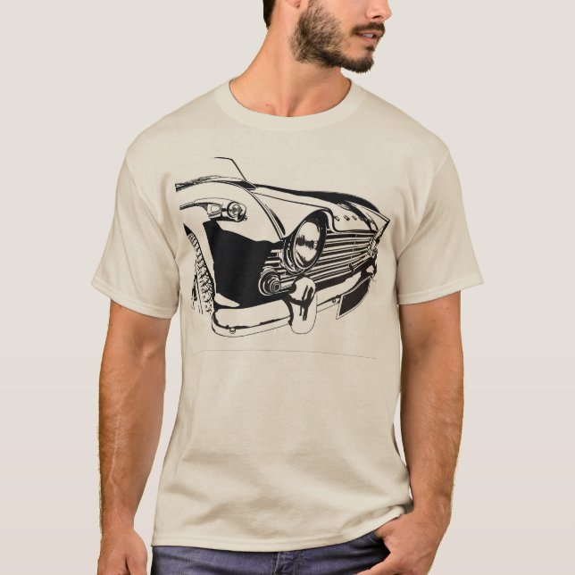 Triumph TR4 Eine dynamische Autofahrt T-Shirt (Vorderseite)