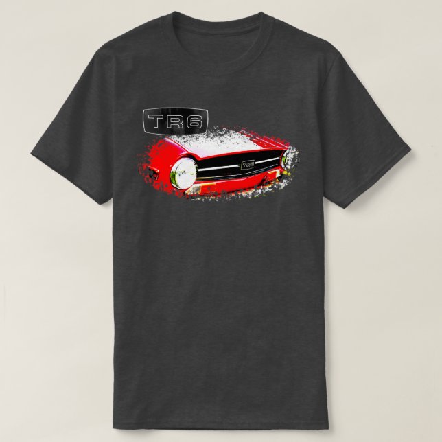 Triumph TR6 1970er Britische klassische Elemente m T-Shirt (Design vorne)