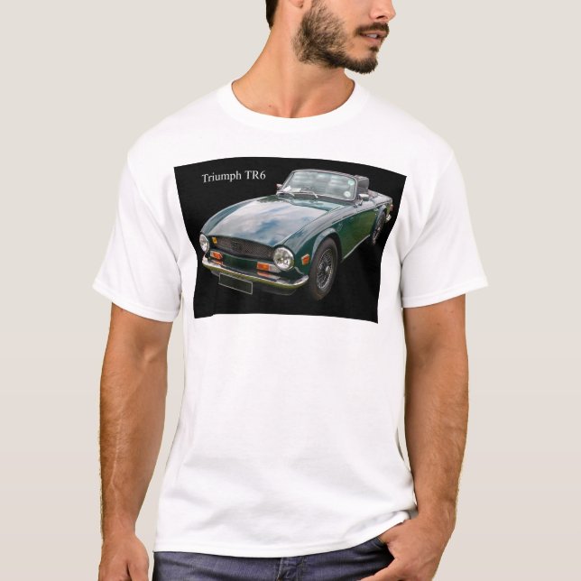 Triumph TR6 Classic Sports Car T-Shirt (Vorderseite)