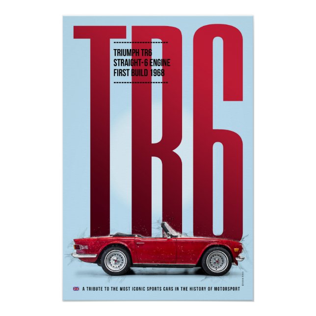 Triumph TR6 Poster (Vorderseite)