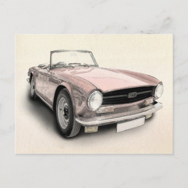Triumph TR6 Postkarte (Vorderseite)