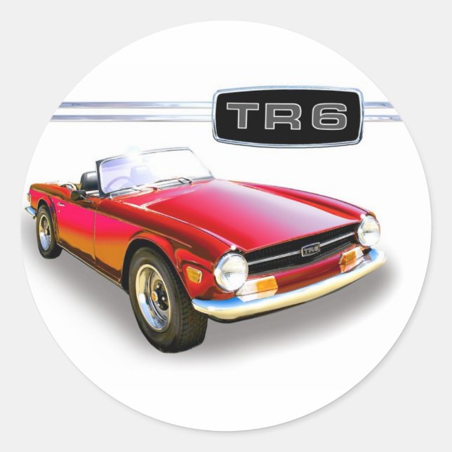 Triumph TR6 Runder Aufkleber (Vorderseite)