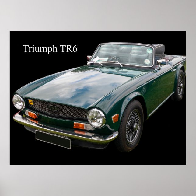 Triumph TR6 Sportwagen Poster (Vorne)