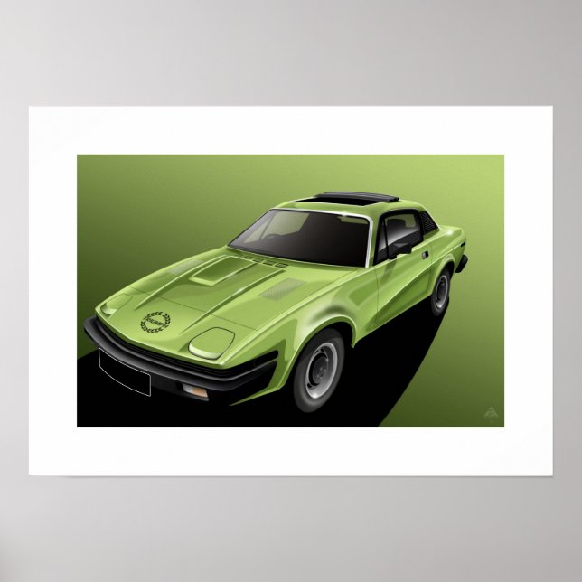 Triumph TR7 Poster Illustration (Vorne)