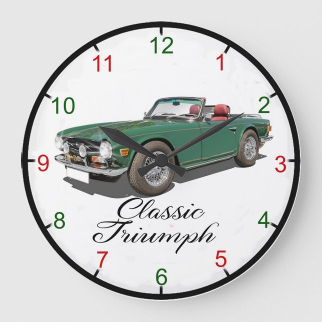 Triumph TR 6 Wall Clock Große Wanduhr (Vorderseite)