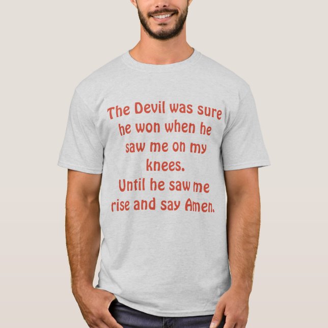 Triumph über das T-Shirt des Teufel (Vorderseite)