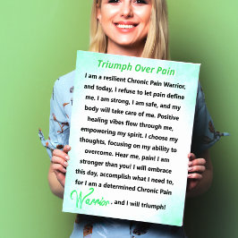 Triumph über Schmerz Chronischer Schmerz Krieger Fotodruck