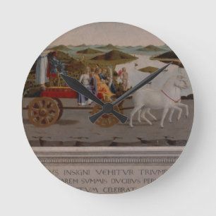 Triumph von Federigo DA Montefeltro, Herzog von Runde Wanduhr