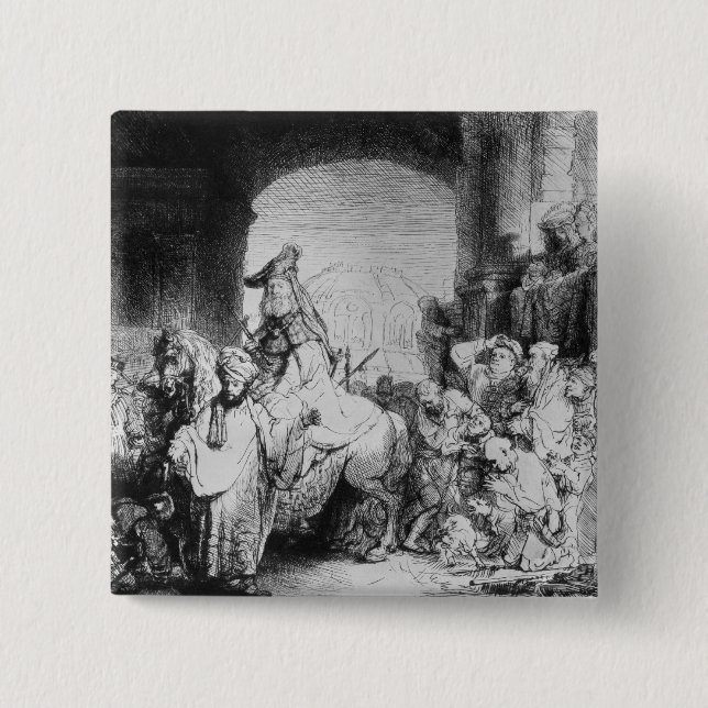 Triumph von Mordecai, c.1640 Button (Vorderseite)