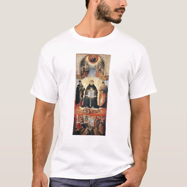 Triumph von St Thomas Thomas von Aquin T-Shirt (Vorderseite)